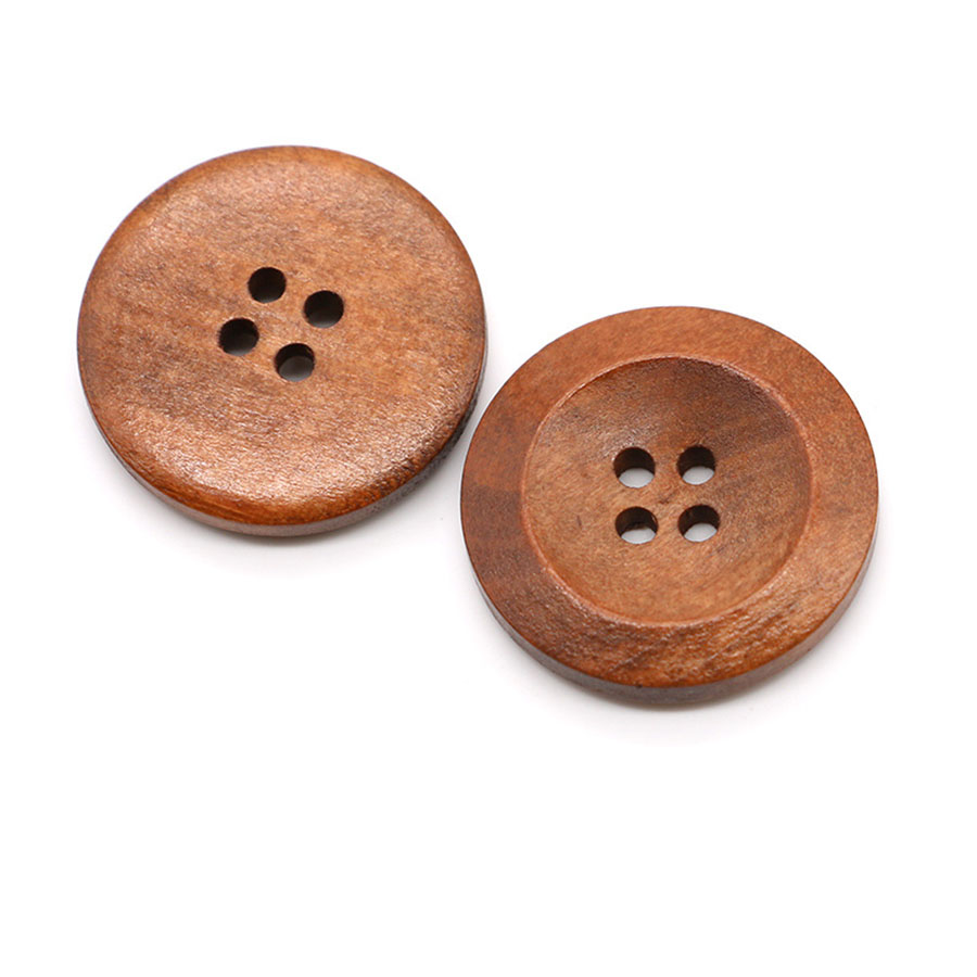 Embellishments For Scrapbooking - 10pcs 18mm 라운드 나무 단추 DIY