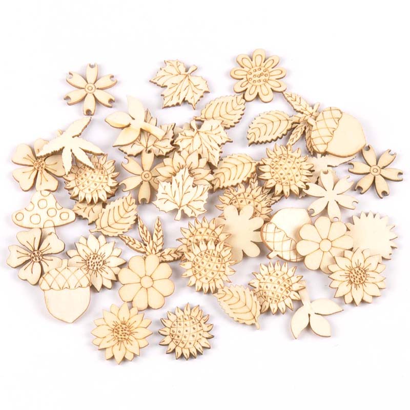 Craft Embellishment - 천연 나무 해바라기 잔디 스크랩북 공예품,