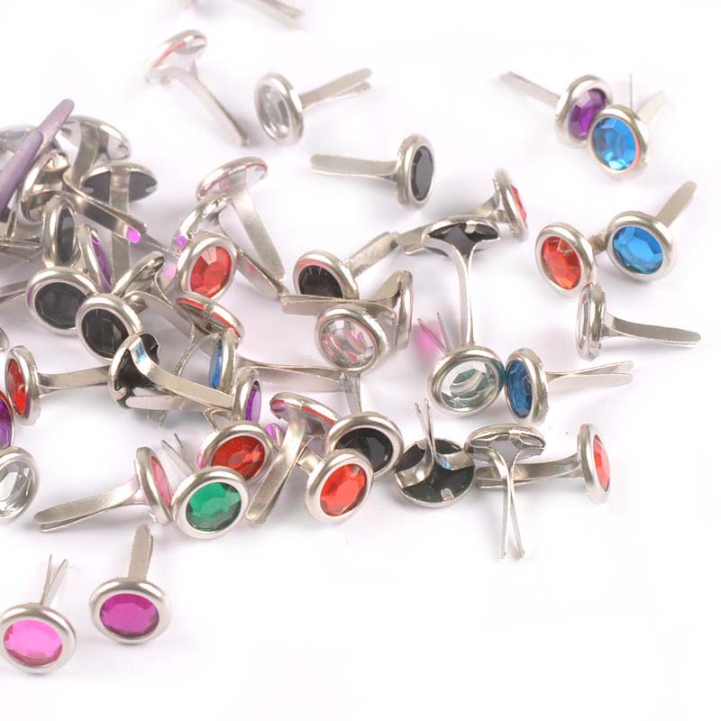 Embellishments For Scrapbooking - 50pcs 8.5X15mm 믹스 라인스톤 브래드 스크랩북