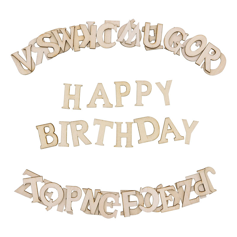 Embellishments For Scrapbooking - 문자 나무 알파벳 번호 웨딩 장식