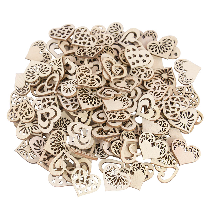 Embellishments For Scrapbooking - 50/100pcs 빈 심장 패턴 작은 자연