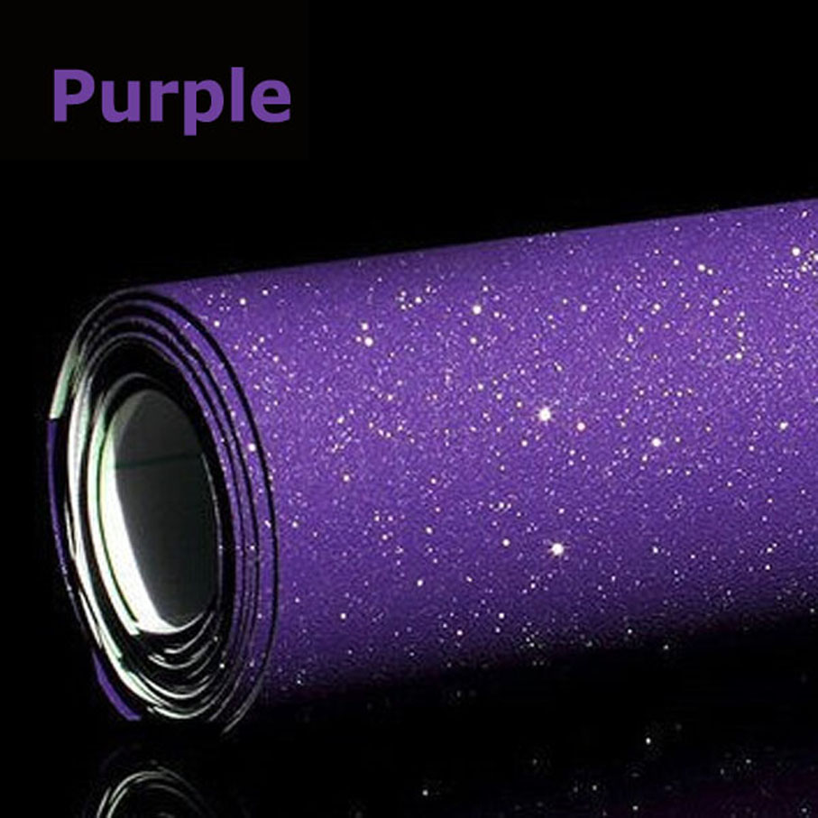Glitter Vinyl Roll - 10/20/30/40/50/58X152CM/Lot 자동차 포장용 보라색 반짝이 비닐