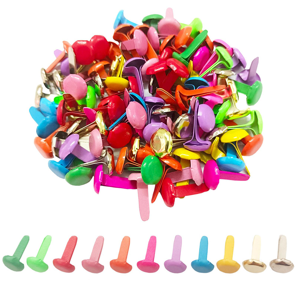 Embellishments For Scrapbooking - 100개/봉지 혼합 패턴 원형 금속 브래드