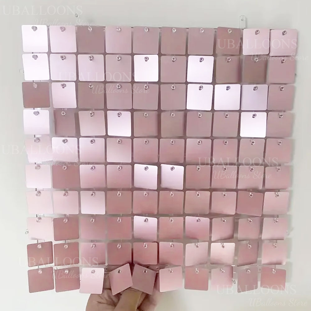 6-24개 매트 로즈 핑크 쉬머 배경 패널, 매트 라이 - Sequin Fabric Panel 리뷰 및 가격