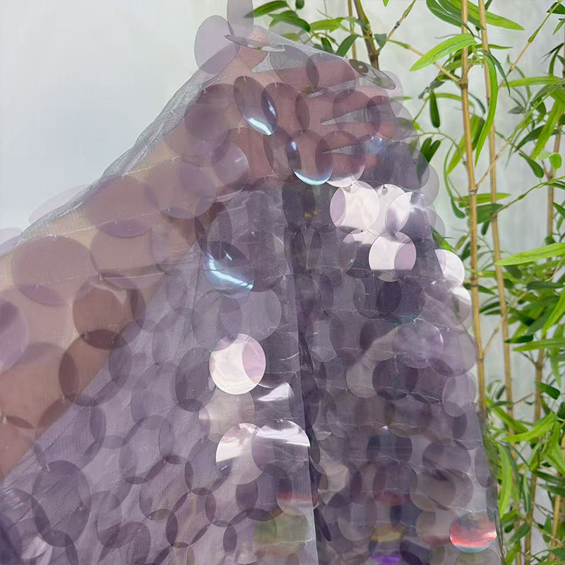 반짝이는 큰 스팽글 자수 메쉬 튤 원단 글리터 네트 천 - Sequin Fabric Panel 리뷰 및 가격