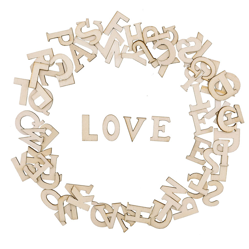 문자 나무 알파벳 번호 웨딩 장식 스크랩북 선물, 카드 - Embellishments For Scrapbooking 리뷰 및 가격