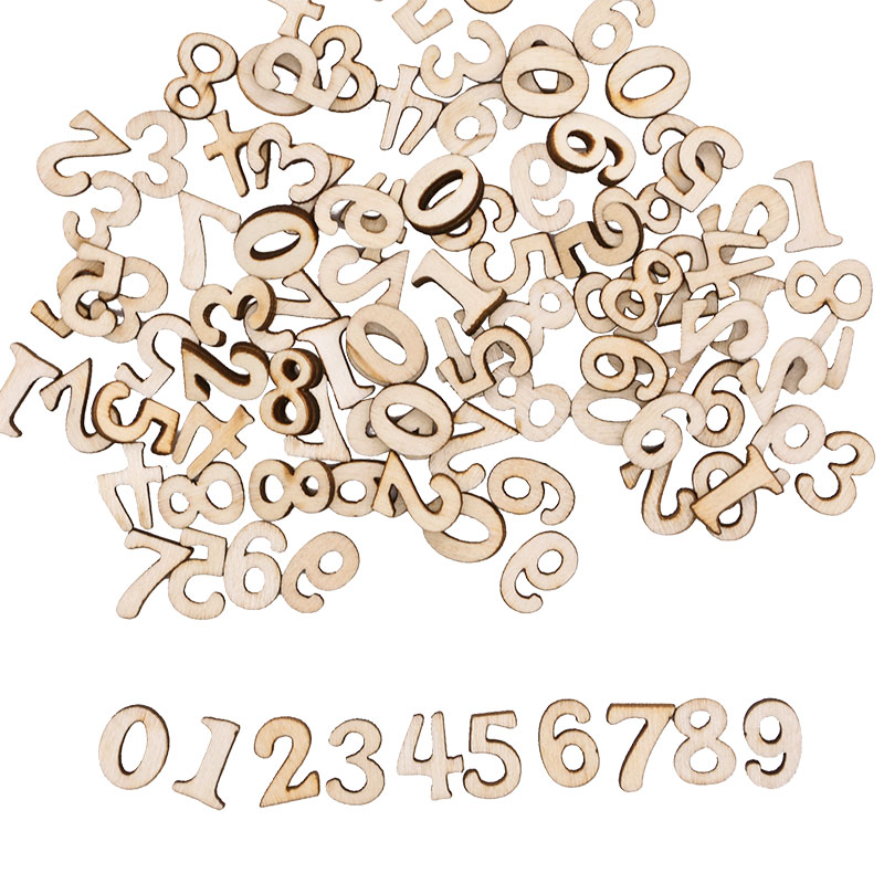 문자 나무 알파벳 번호 웨딩 장식 스크랩북 선물, 카드 - Embellishments For Scrapbooking 리뷰 및 가격