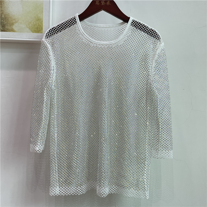 ColorShiny Diamonds 전기 음절 기본 셔 - Crystal Mesh Fabric 리뷰 및 가격