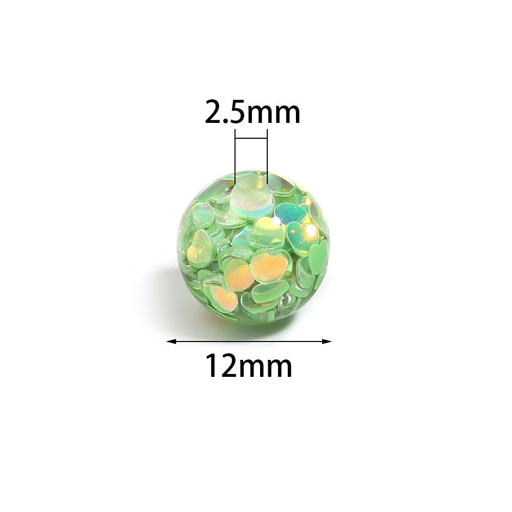 10개입 12mm 레진 하트 스팽글 원형 구슬 수제 D - Embellishment Crafts 리뷰 및 가격