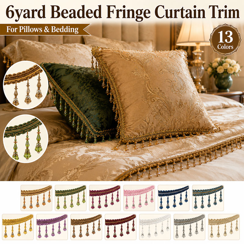 비즈 장식 태슬 프린지 트림 6야드, 커튼 DIY 공예 - Beaded Trim Fringe 리뷰 및 가격