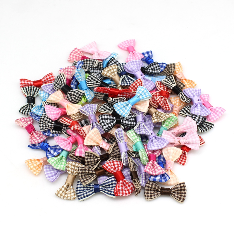 30개/세트 1.5cm*3cm 작은 새틴 리본 활 장식 - Embellishments For Scrapbooking 리뷰 및 가격
