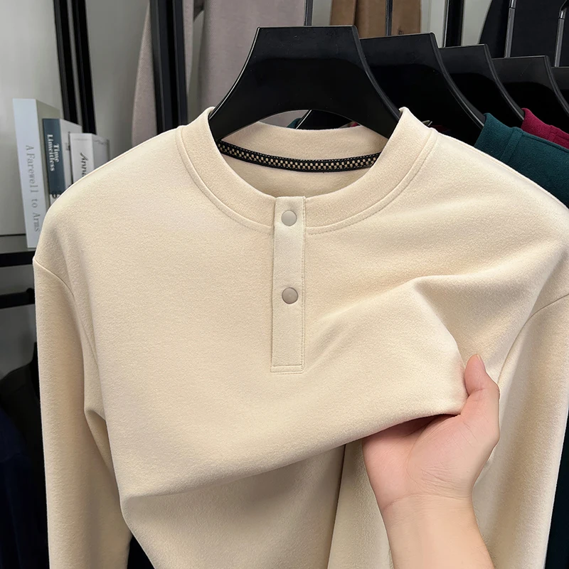 남성용 루즈핏 헨리 풀오버 크루넥 투버튼 긴소매 부드러 - Embellish Knit 리뷰 및 가격