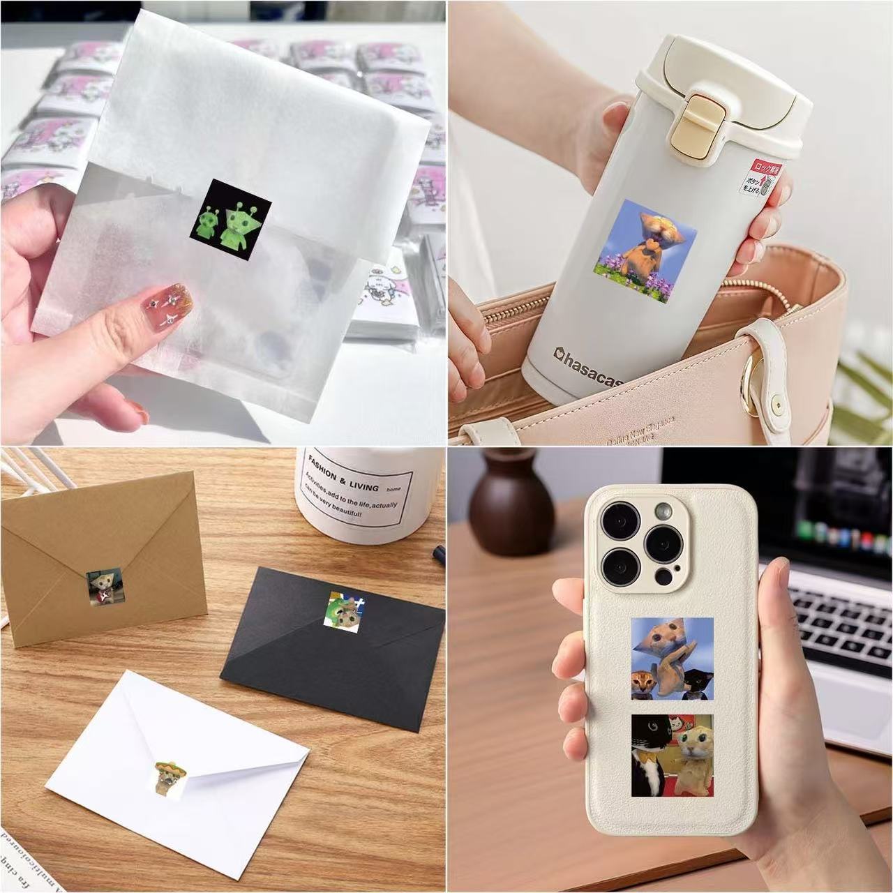 500개 귀여운 재미있는 외계 고양이 스티커, 독특한  - Embellishments For Scrapbooking 리뷰 및 가격