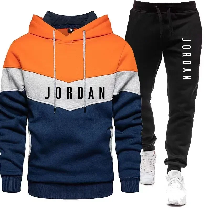 남성용 조던 레터 프린트 트랙수트 컬러 블록 패치워크  - Embellish Knit 리뷰 및 가격