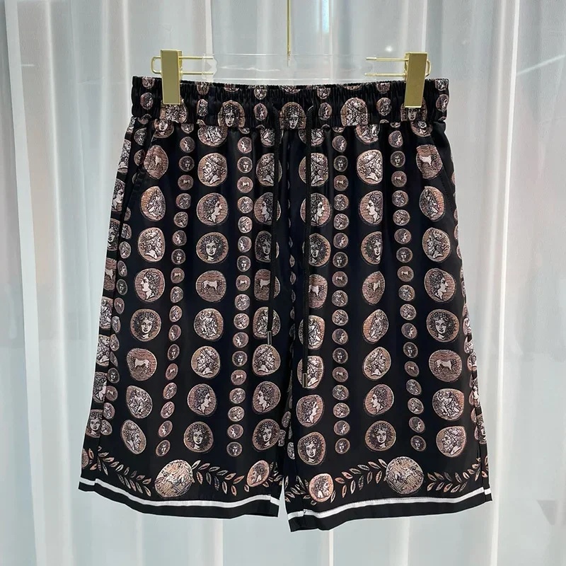 로얄 럭셔리 남성 셔츠 세트 빈티지 패턴 캐릭터 프린트 - Embellish Knit 리뷰 및 가격